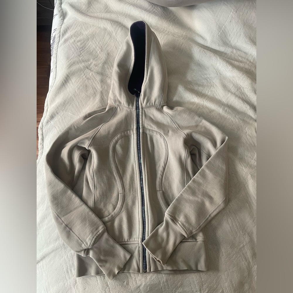 lululemon athletica Cream/grey Hoodie